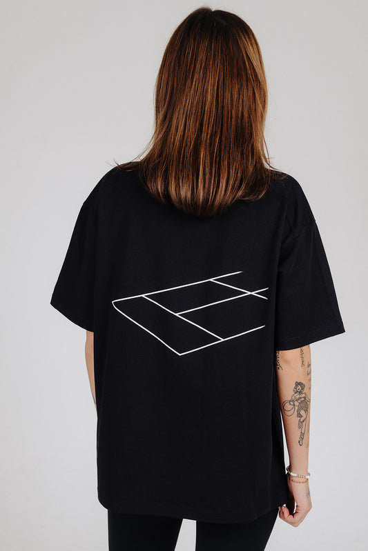 Oversized Court Tee - Black