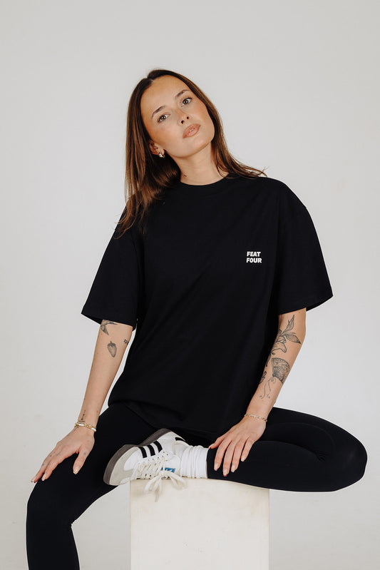 Oversized Court Tee - Black